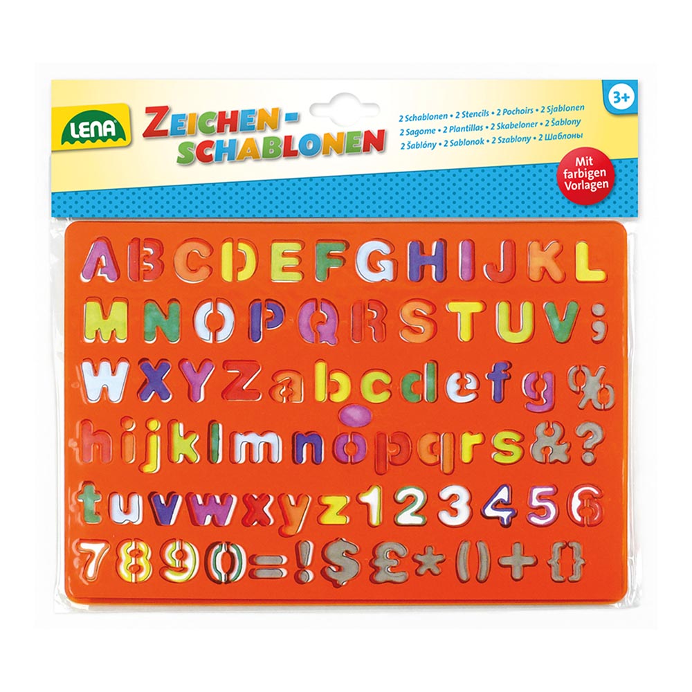 Lena Arts & Crafts Drawing Stencils: Alphabet, Numbers and Characters