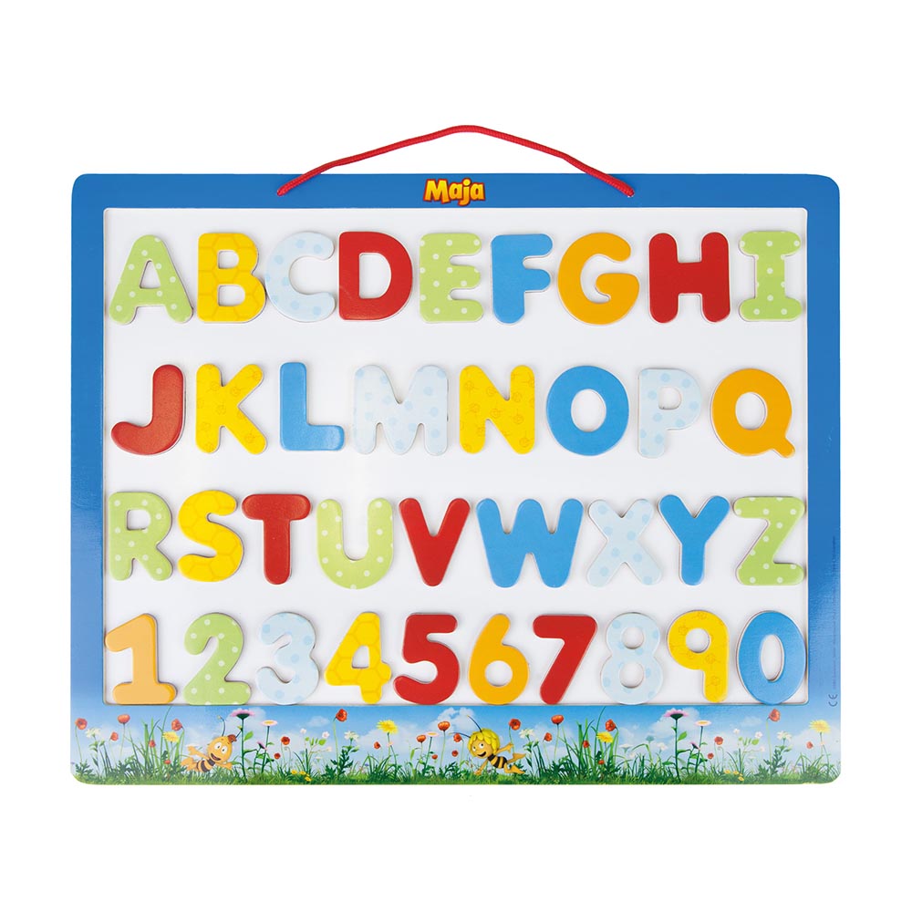 Lena Magnetic Board with 26 Letters and 10 Digits: Maya the Bee Theme