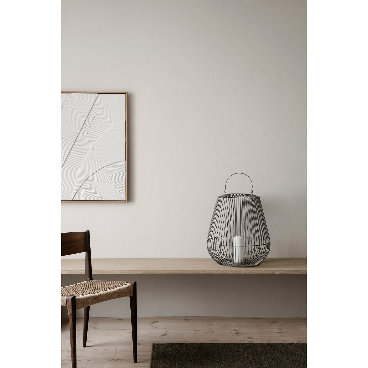 Blomus Lantern - Powder Coated Steel in Steel Grey: Small 46x53cm Nidea