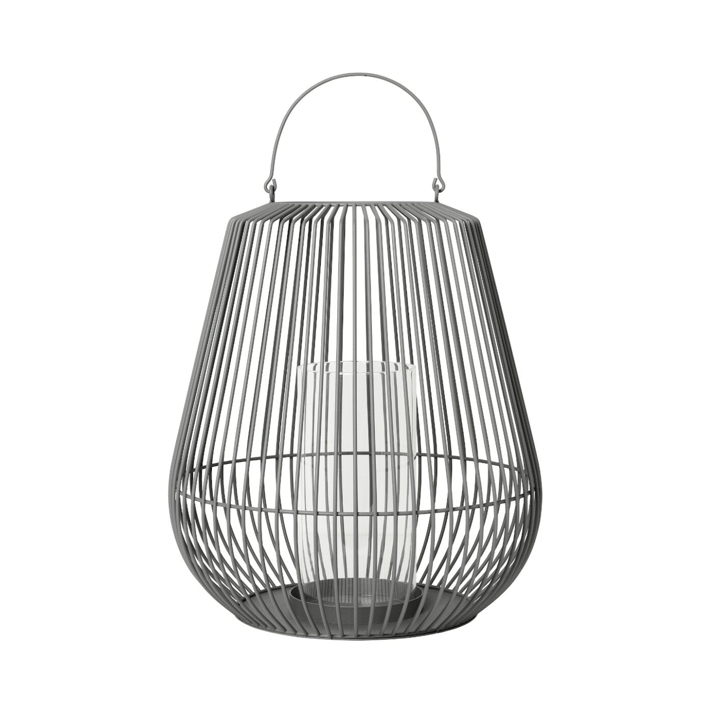 Blomus Lantern - Powder Coated Steel in Steel Grey: Medium 51x62cm Nidea