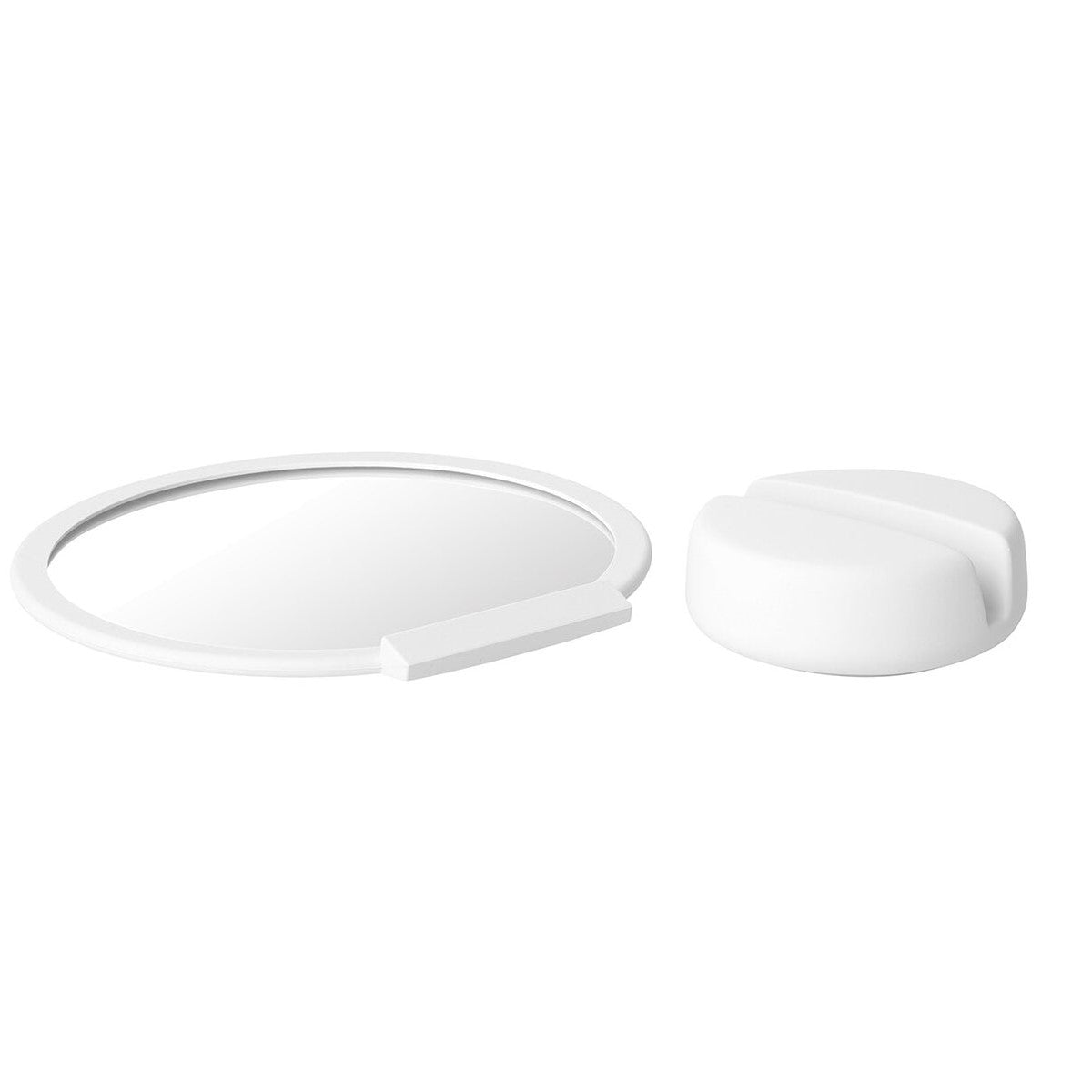 Blomus SONO Cosmetic Mirror with 5x Magnification and Removable Base - White