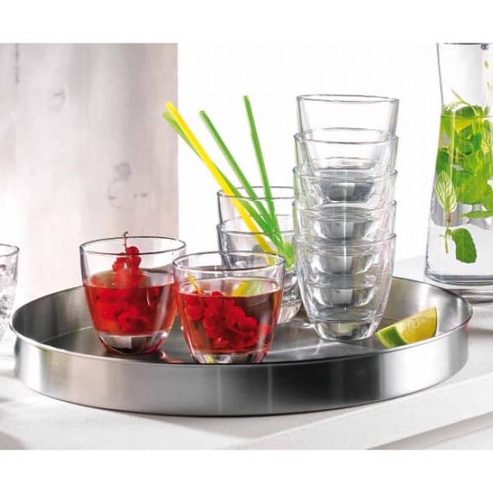 Blomus EASY Tray Round in Matt Stainless Steel - 38cm