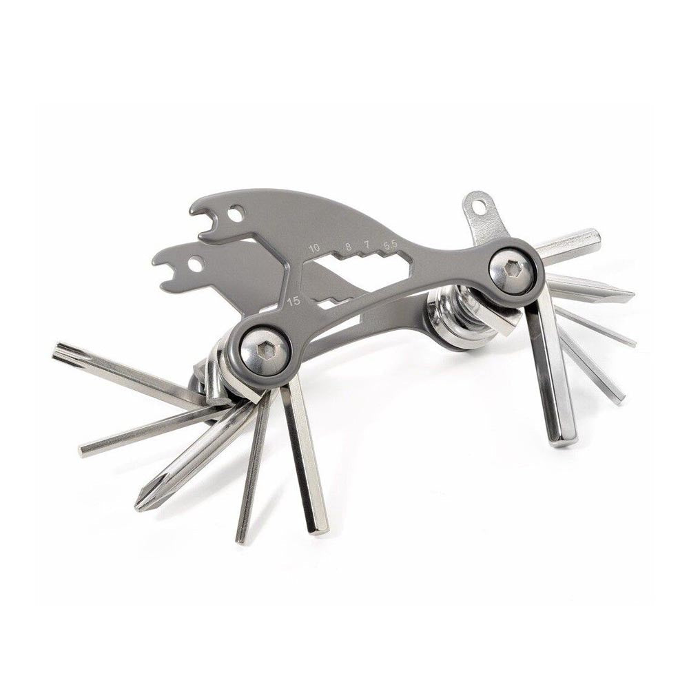 TROIKA Compact Bike Multi-Tool - 18 Functions - Grey