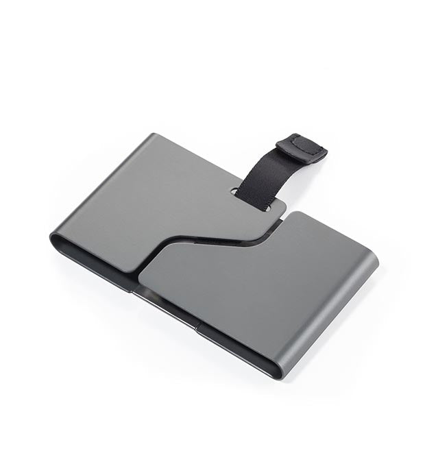 Troika Credit Card Case in Gunmetal Grey Aluminium Get Out