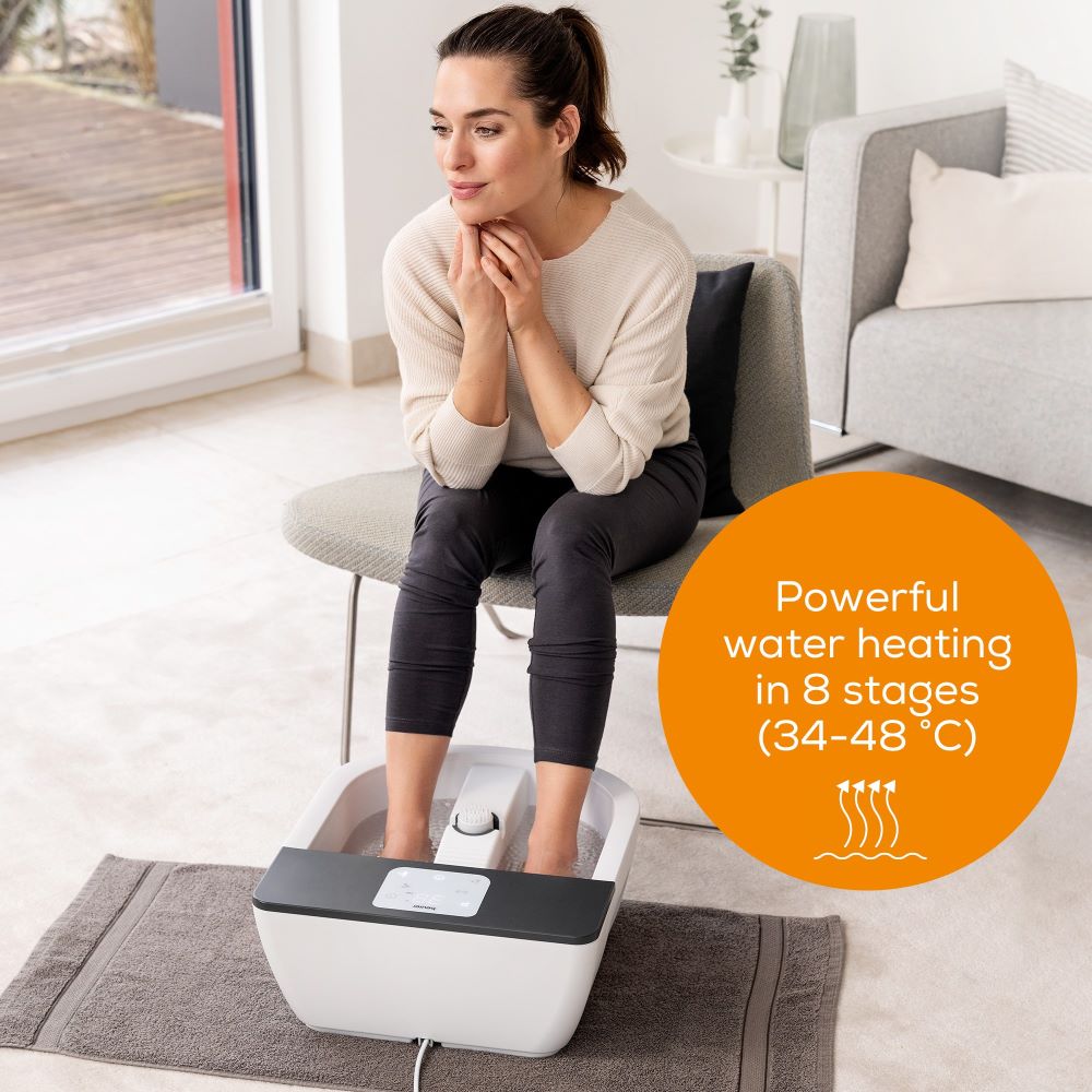 Beurer FB 65 Wellness Foot Spa With Water Heating And Switchable Lighting, Integrated Rotating Pedicure Station, Relaxing Vibration And Bubble Massage - View #2