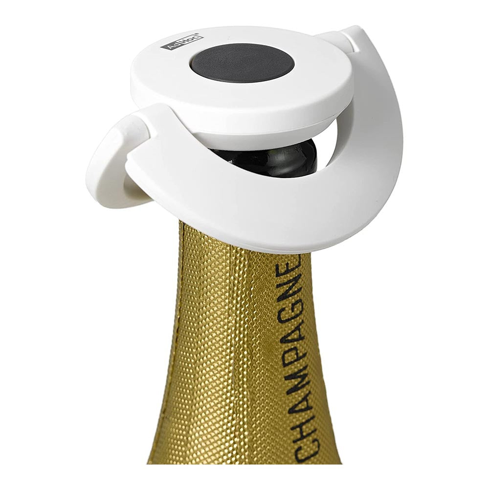AdHoc Champagne Stopper Leakproof Horizontal or Vertical Storage GUSTO - White