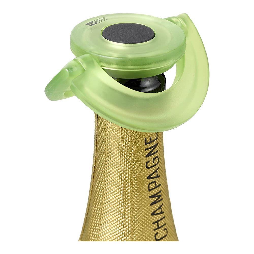 AdHoc Champagne Stopper Leakproof Horizontal or Vertical Storage GUSTO - Green