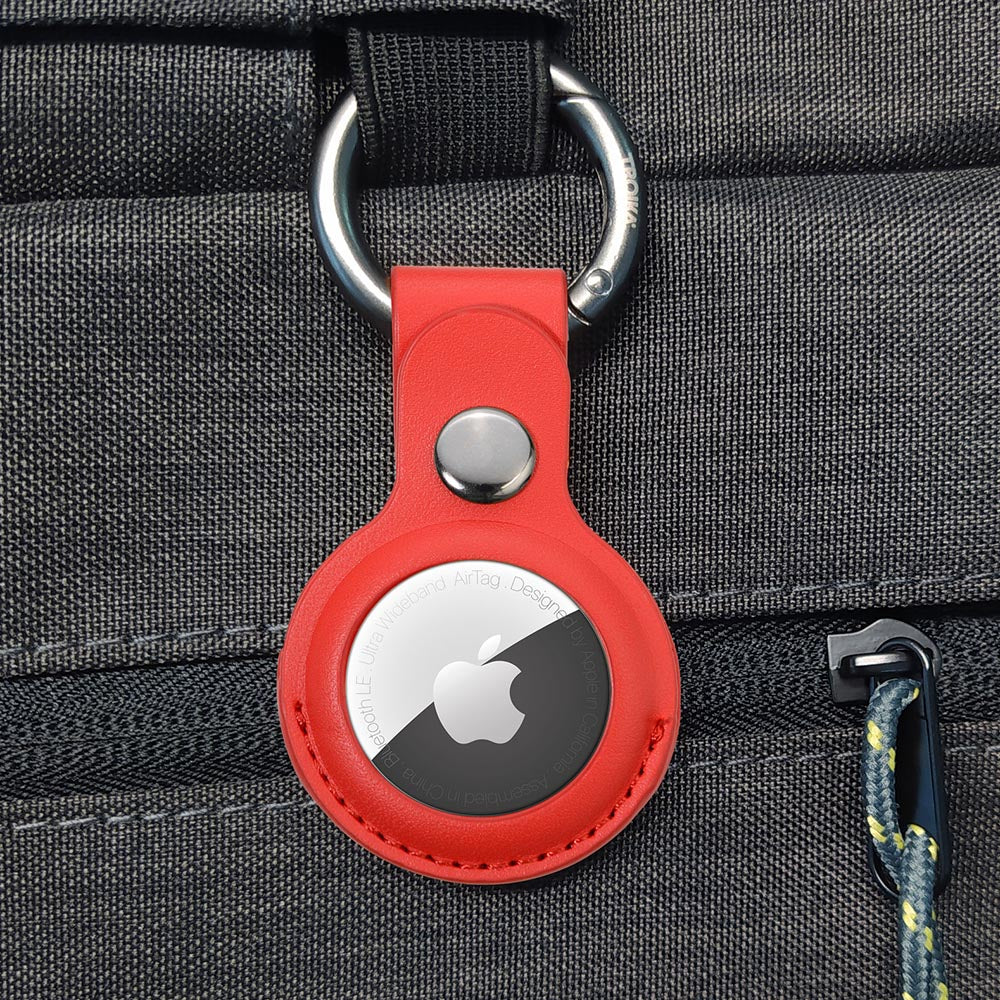 TROIKA Apple AirTag Cover and Keyring - Red