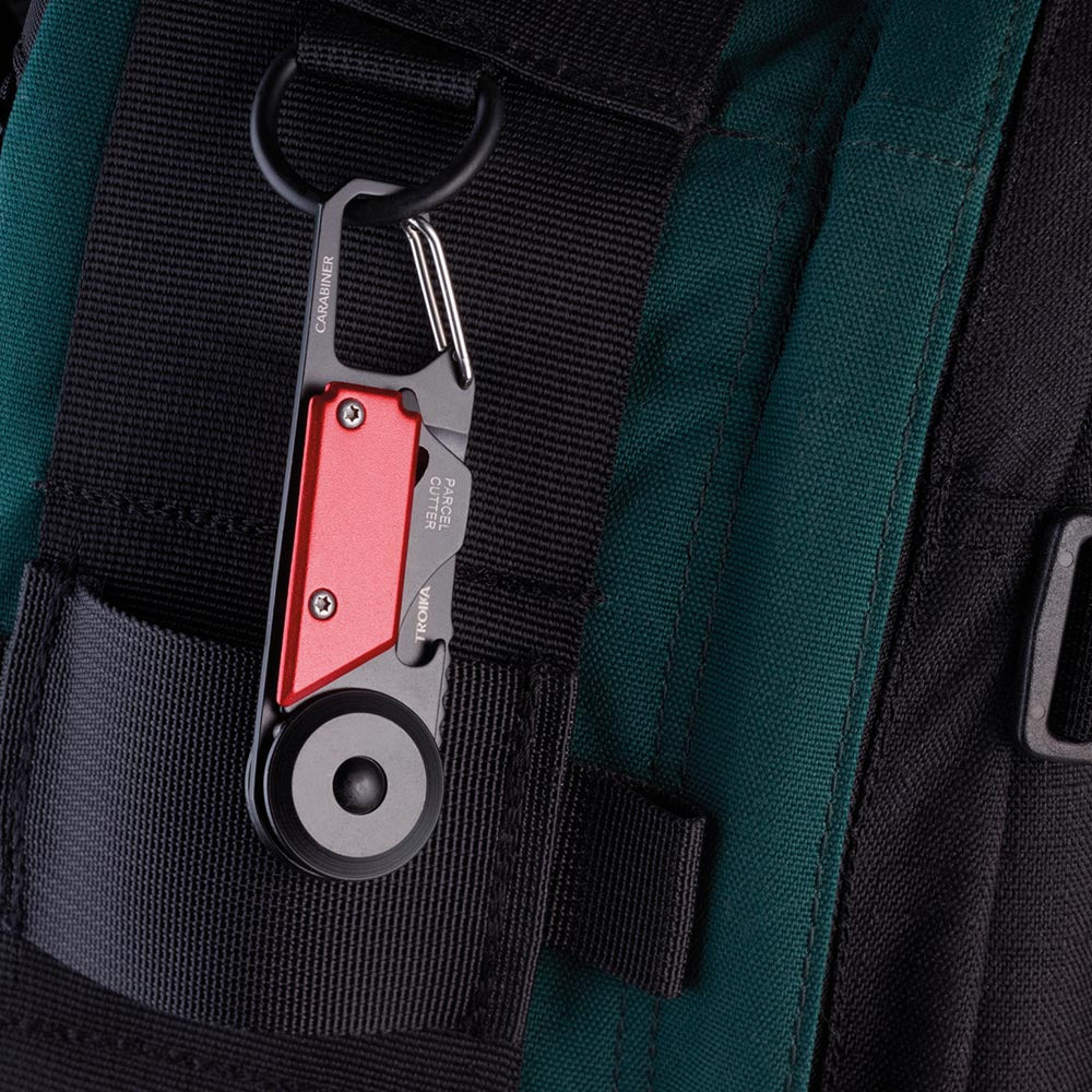 TROIKA Pocket Multi-Tool: 5 Functions with Parcel Knife EGON Black/Grey