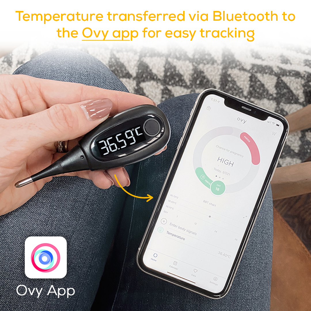Beurer Basal Thermometer for Pregnancy Planning or Cycle Tracking OT 30+App