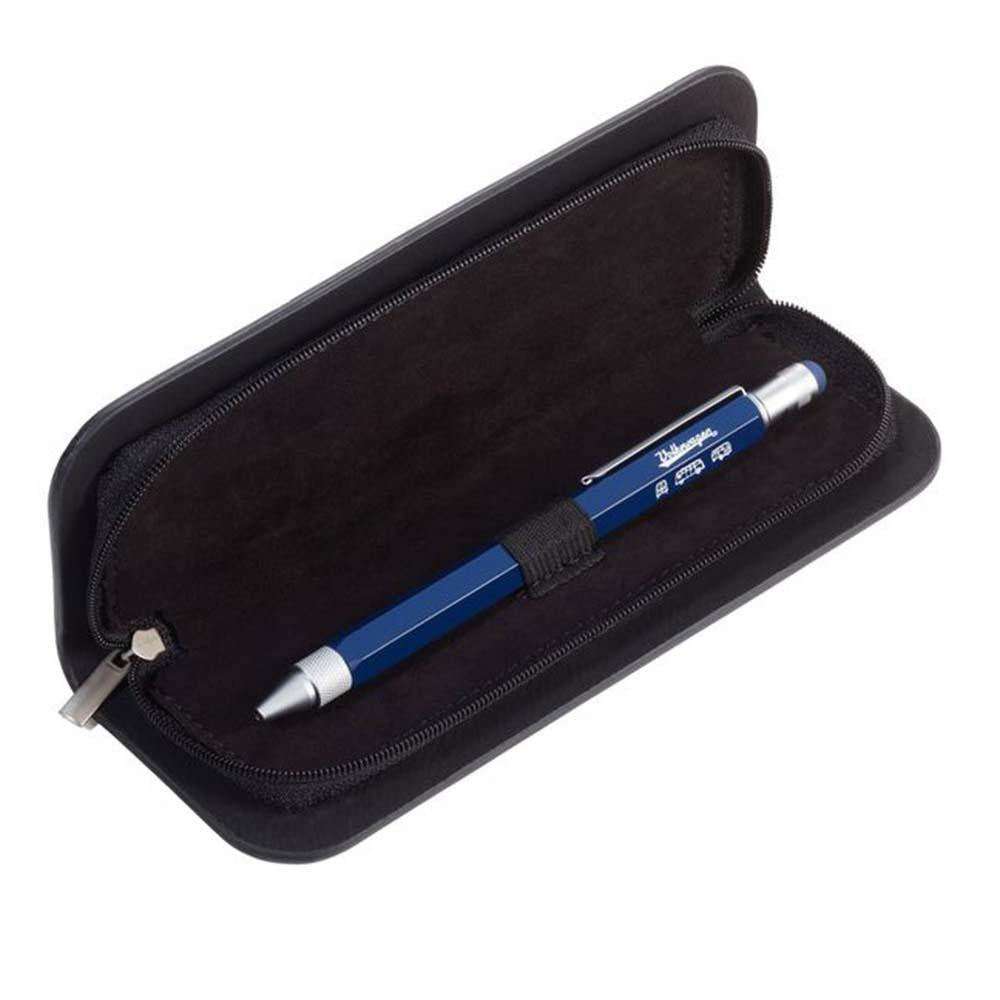 TROIKA Multitasking Ballpoint Pen and Case VW COMBI BULLI PROFIL SET - Blue