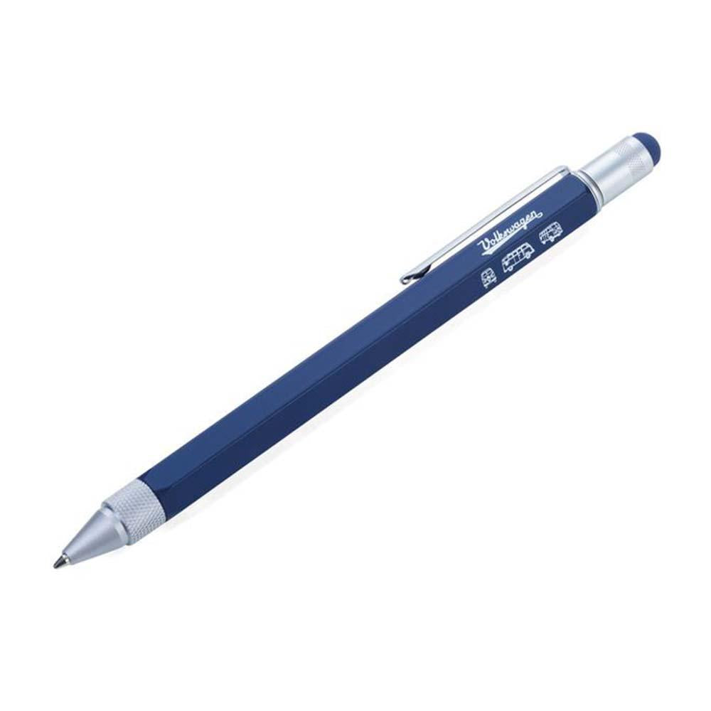 TROIKA Multitasking Ballpoint Pen and Case VW COMBI BULLI PROFIL SET - Blue