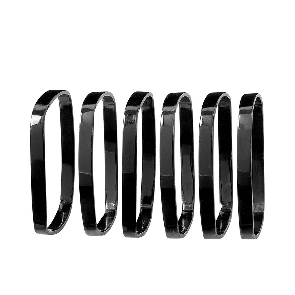 Blomus Napkin Rings Nickel Fino - Set of 6 (Black)
