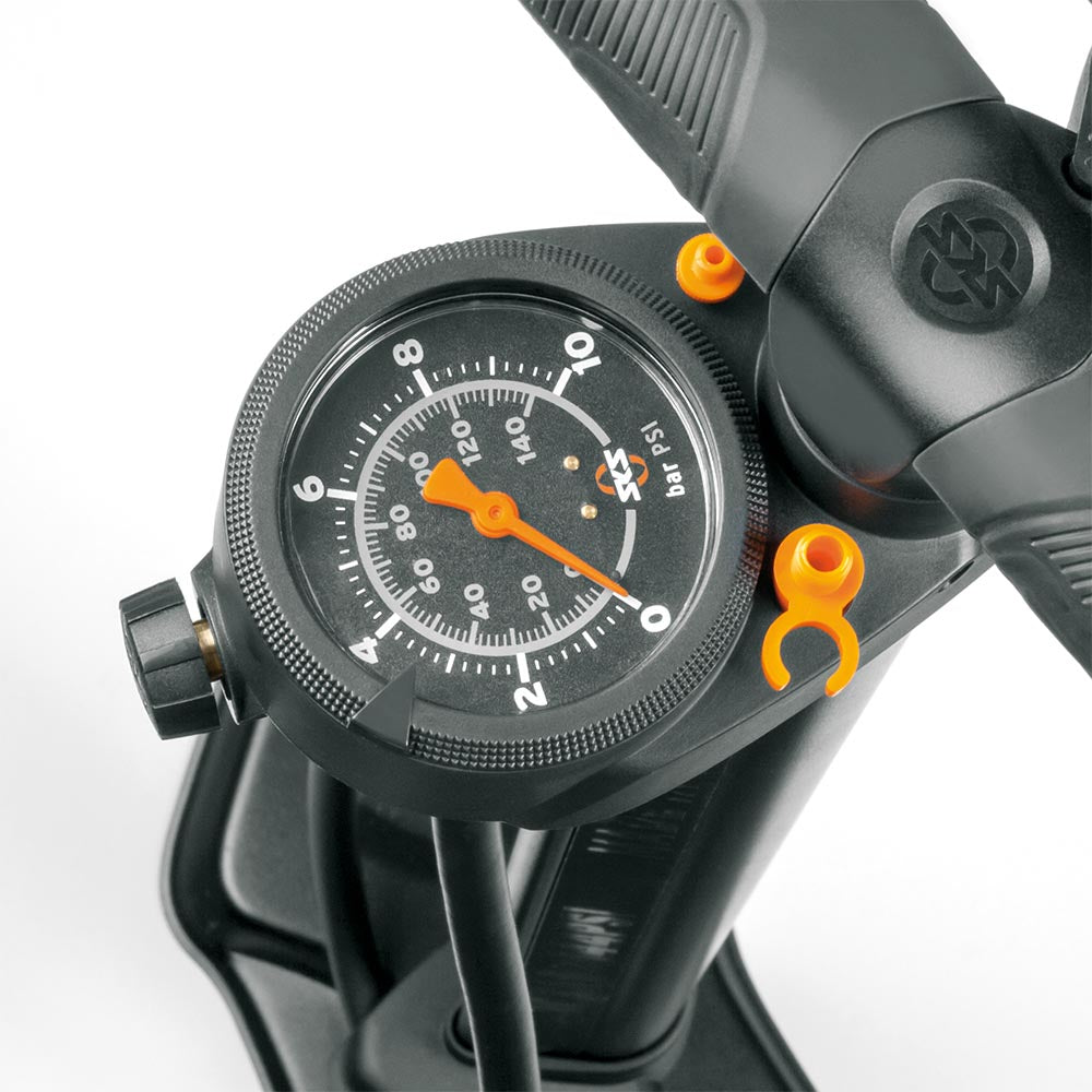 SKS Bike Multi-valve/Multi-use Floor Pump - AIRWORX 10.0 PLUS Black