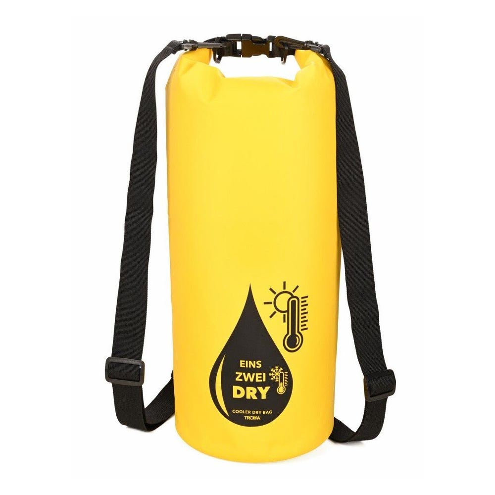 Troika Backpack and Cooler Bag for Outdoors: Waterproof 10L/10Kg - Yellow