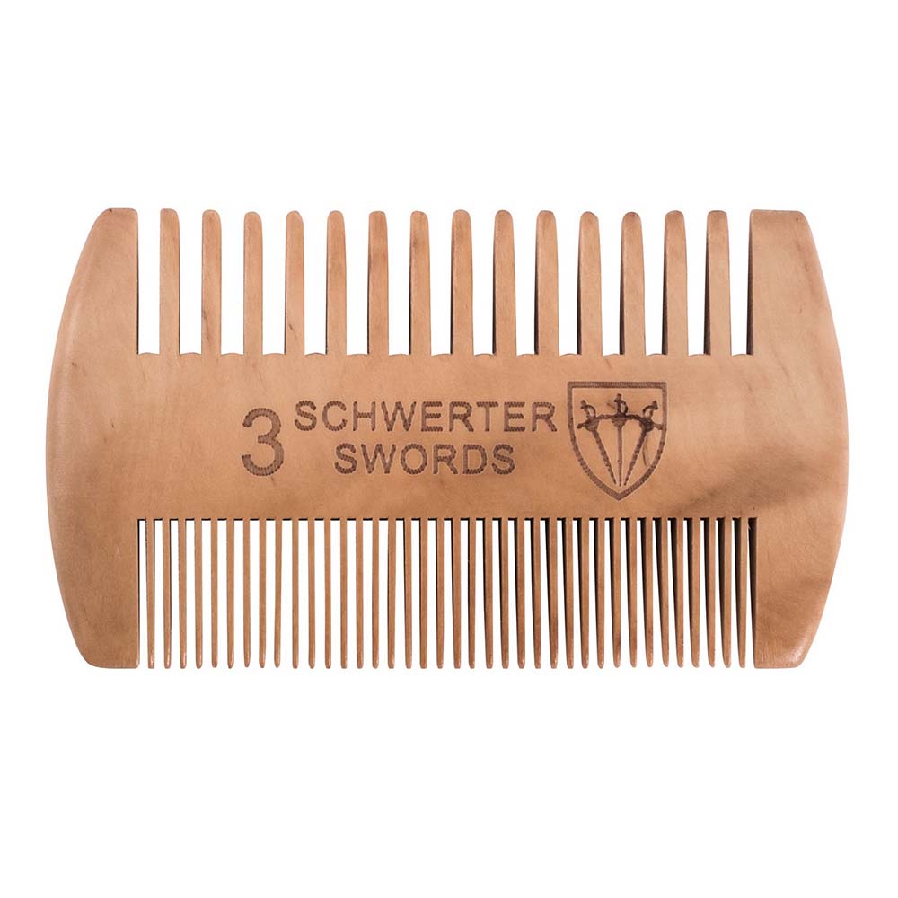 Kellermann 3 Swords Beard Comb (Peach Wood)