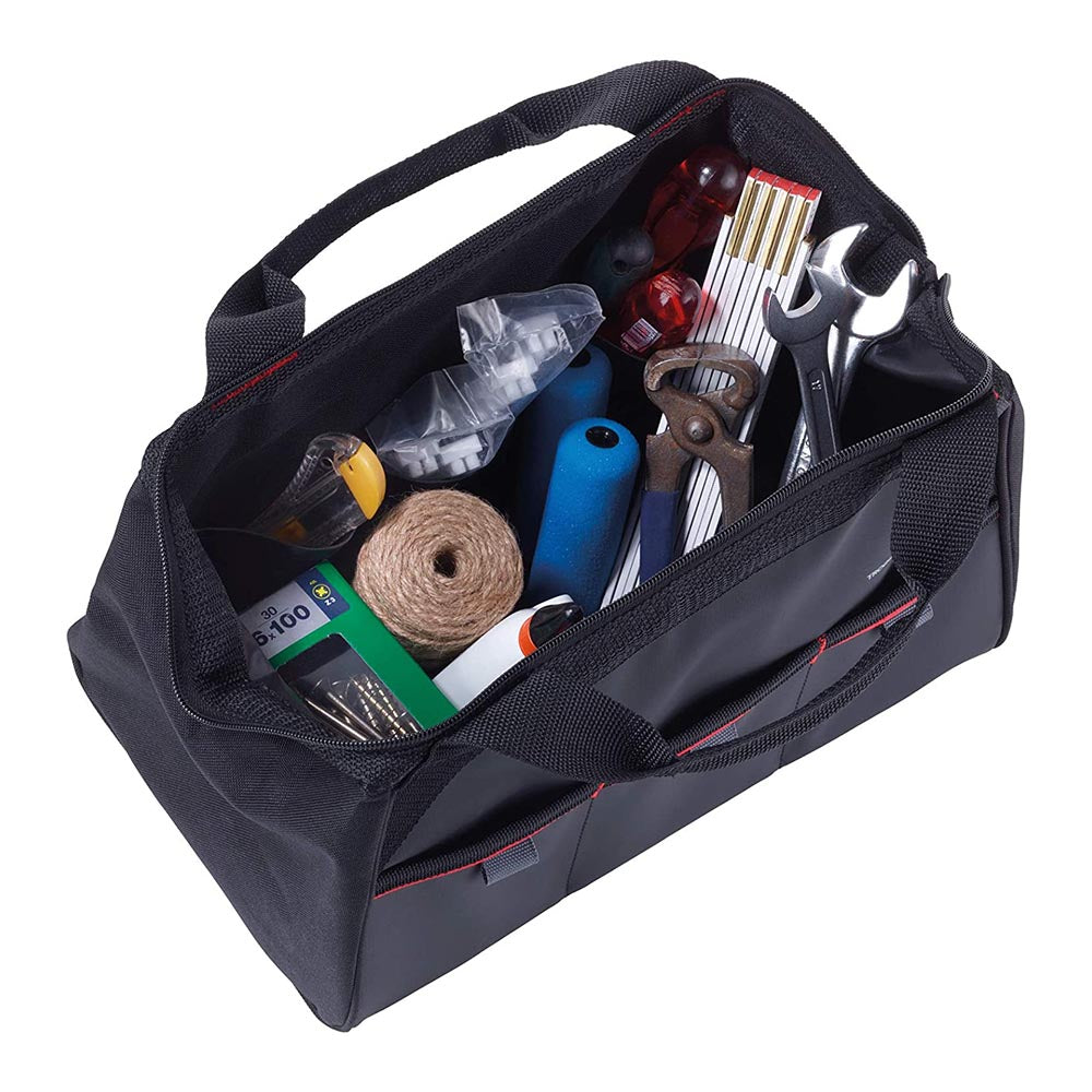 TROIKA Tool Organiser Bag TOOL BAG 10kg or 6.5L Capacity - Black and Red