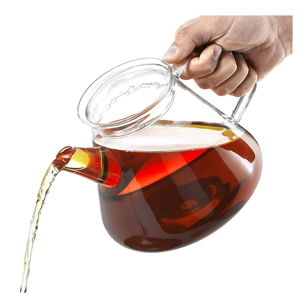 AdHoc Glass Teapot with Integrated Stainless-Steel Strainer 1.5L - ORIENT+