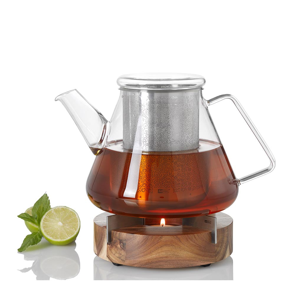 AdHoc Teapot/Food Warmer Acacia Wood and Stainless-Steel - TUTO
