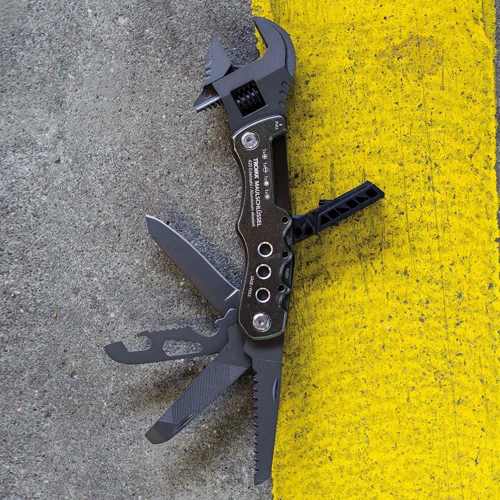 TROIKA Mini Tool with 12 functions MULTI-TOOL SPANNER