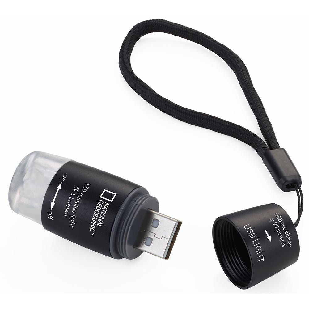 Troika Rechargeable Torch USB LIGHT with The National Geographic Society