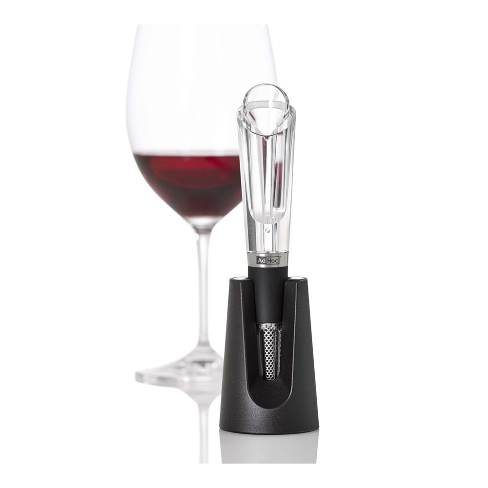 AdHoc Wine Aerator and Pourer with Storage Drip Stand - AIROVIN