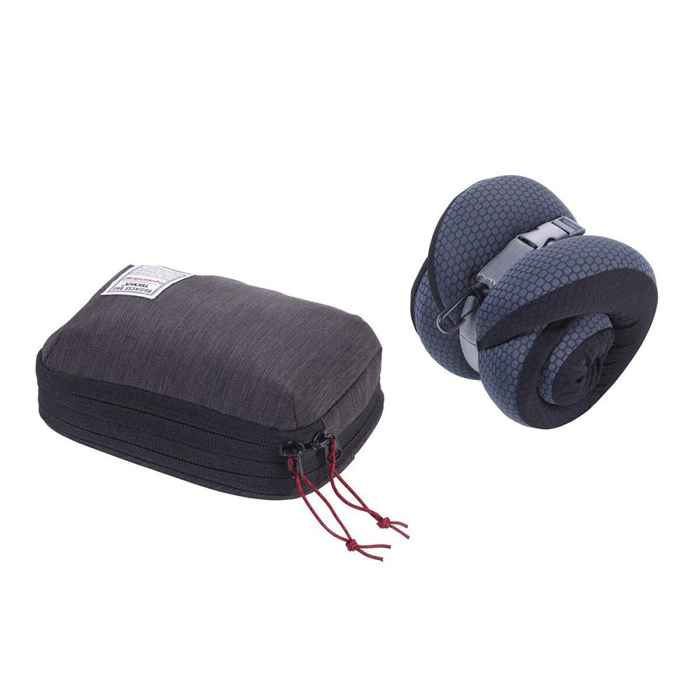 TROIKA Neck Pillow "BUSINESS TRAVEL PILLOW" - Anthracite & Black