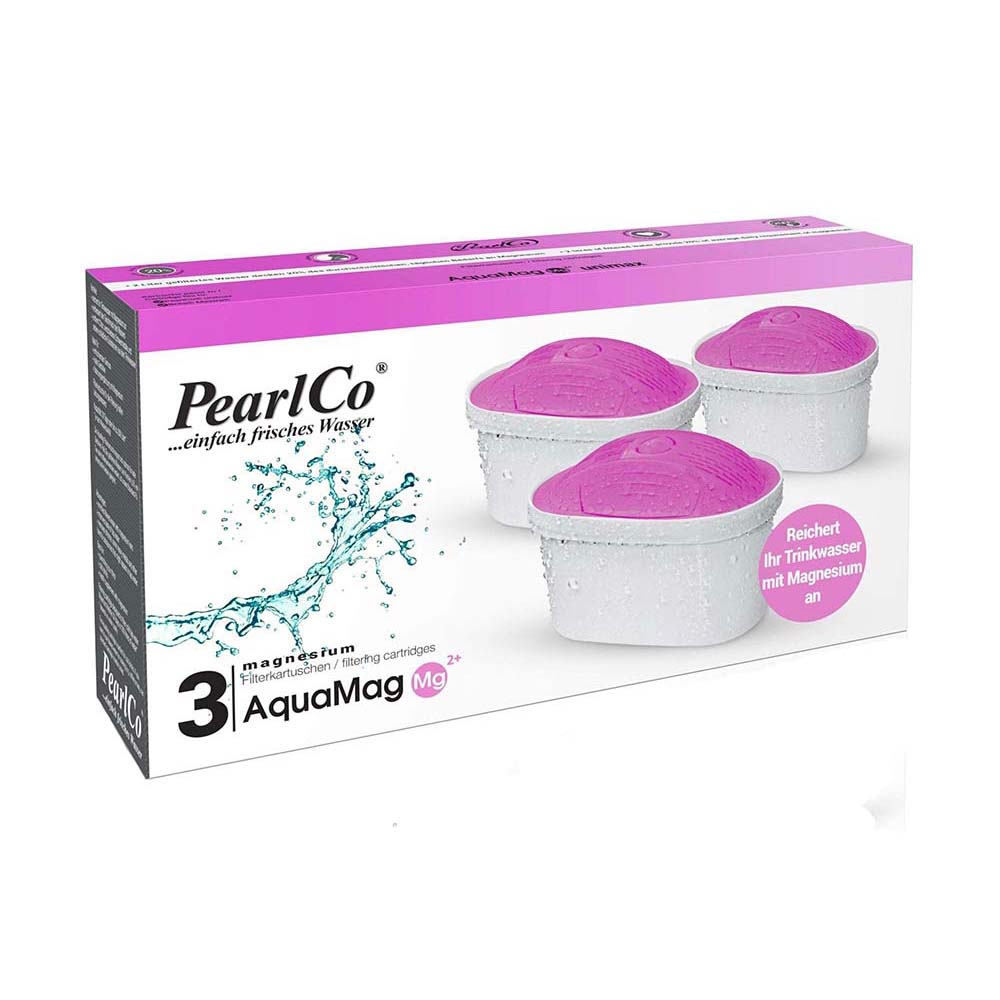 PearlCo AquaMag Classic 3 Filterkartuschen Mit Magnesium – Passt In Brita Classic, Verbessert Geschmack & Mineralgehalt