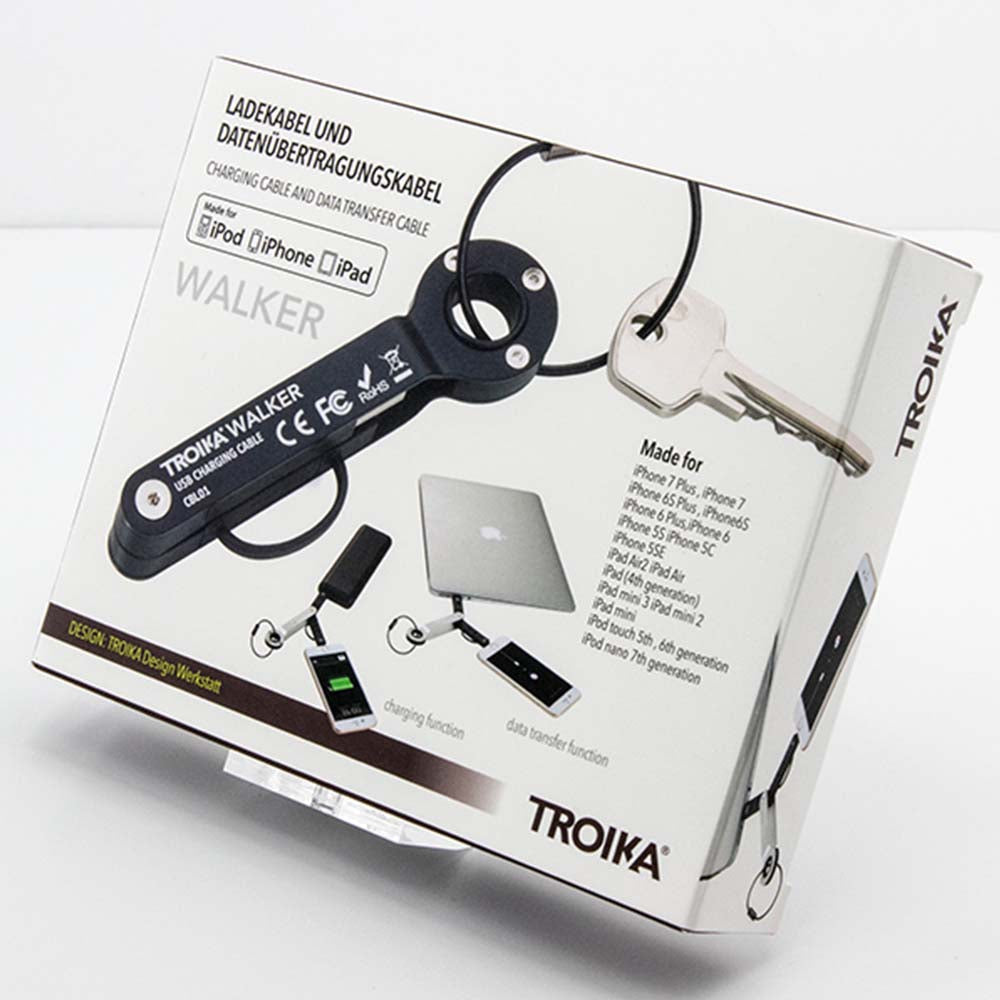 Troika Walker USB Charging and Data Transfer Cable - Black