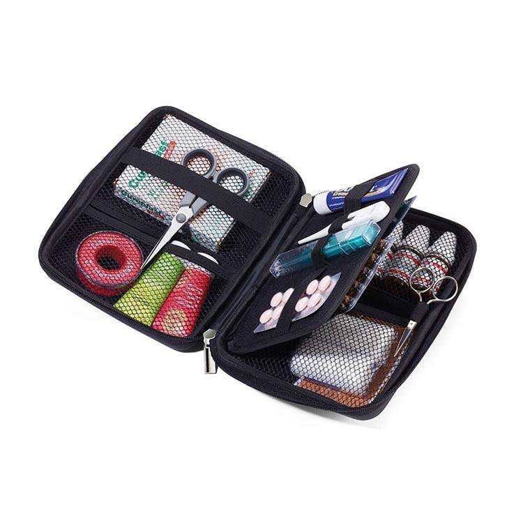TROIKA Organiser: Hard Travel Case for Electronics, Cosmetics, Meds: Black