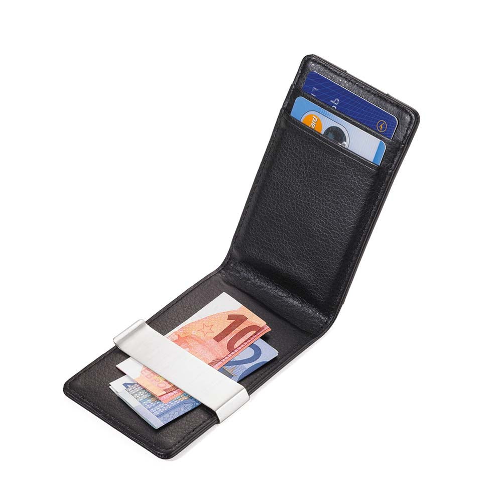 TROIKA RFID Shielding Credit Card Case with Money Clip - Black