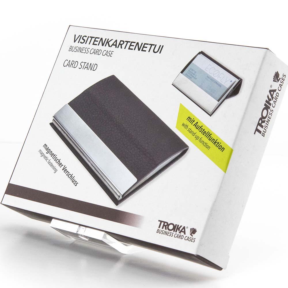 TROIKA Business or Credit Card Case with Stand Function - Black