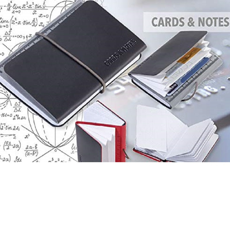 TROIKA Card Case Wallet and Notepad DIN A7 Titanium Grey/Black
