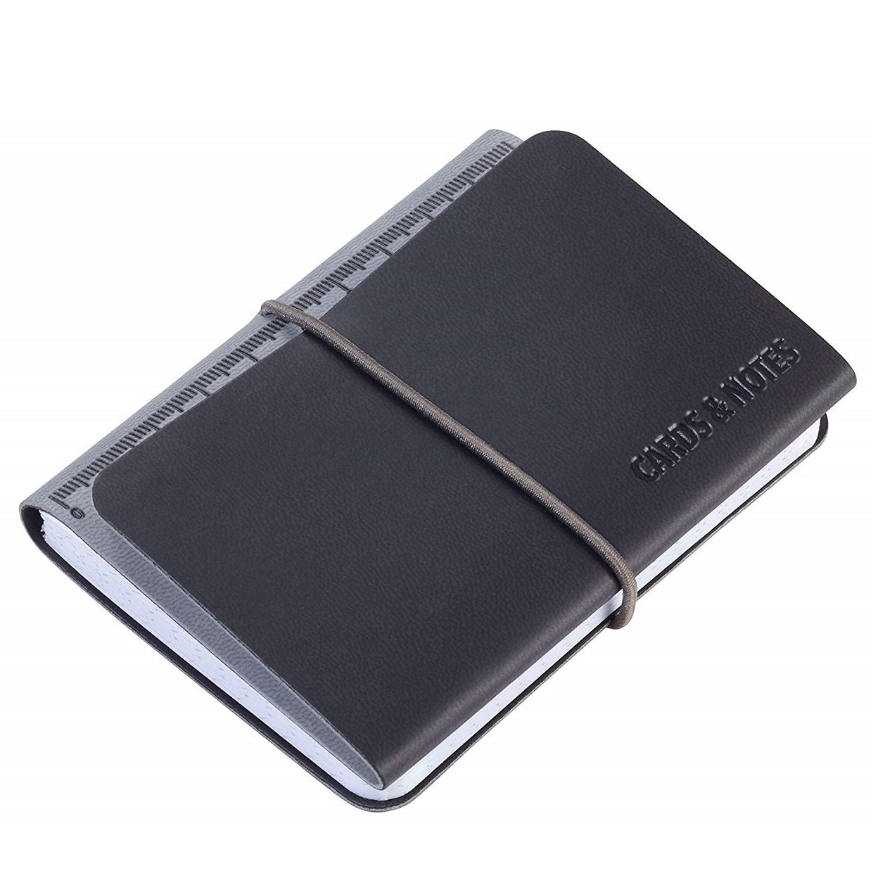 TROIKA Card Case Wallet and Notepad DIN A7 Titanium Grey/Black
