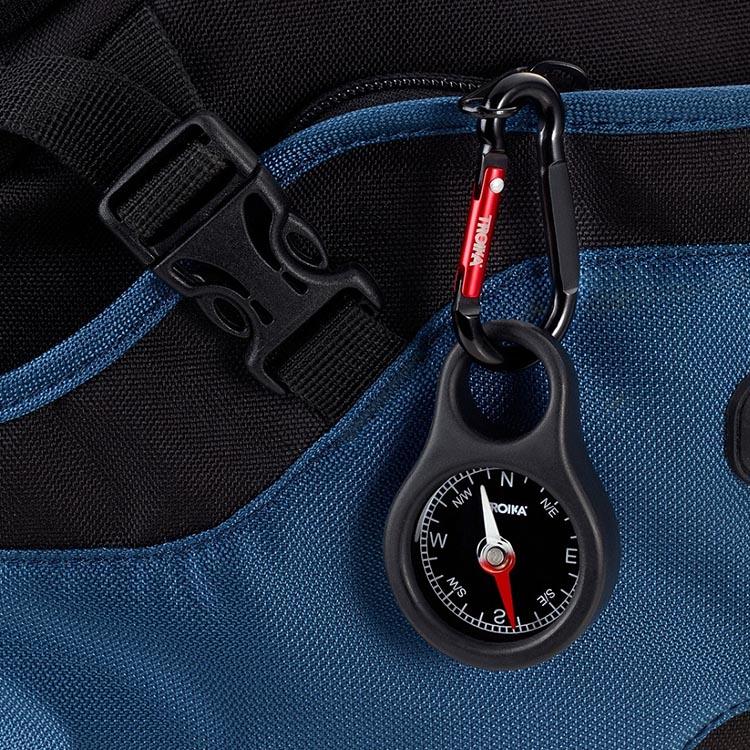 TROIKA Keyring with Compass