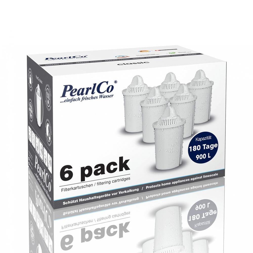 PearlCo Filter Cartridges Classic Universal Brita® Compatible - Pack of 6