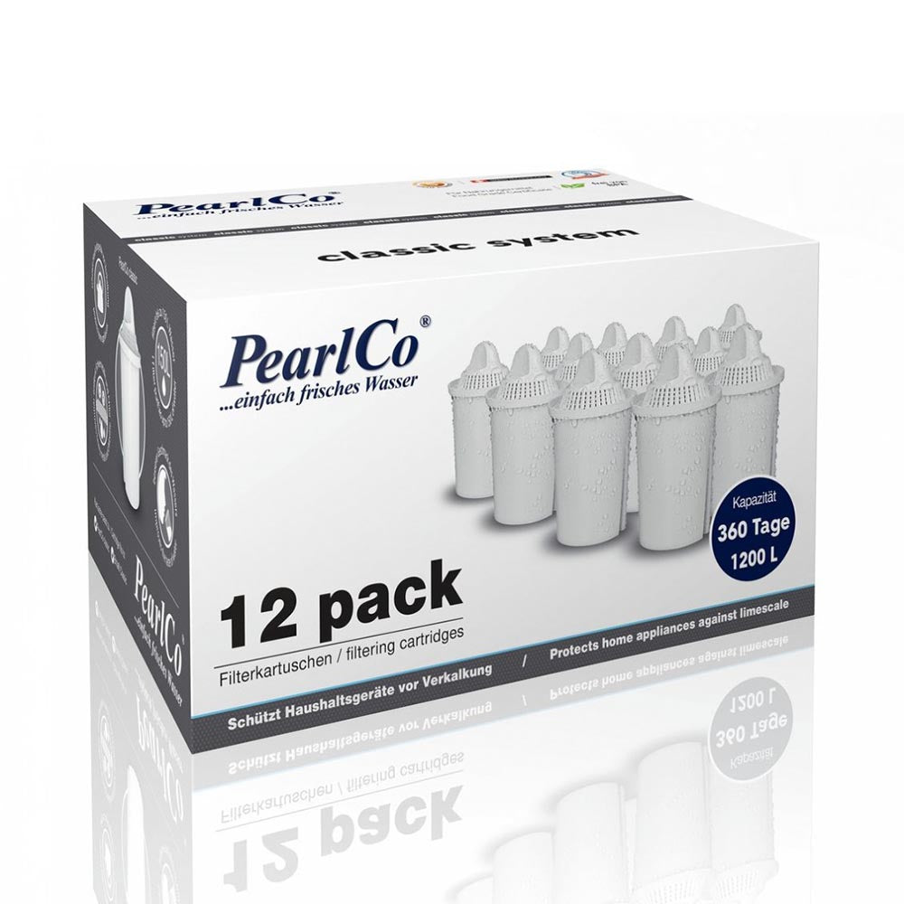 PearlCo Filter Cartridges Classic Universal Brita® Compatible - Pack of 12