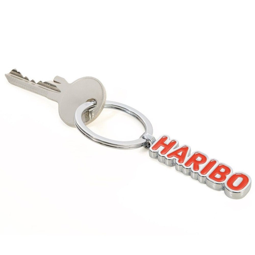 TROIKA Keyring with HARIBO Logo Tag in Red on Silver