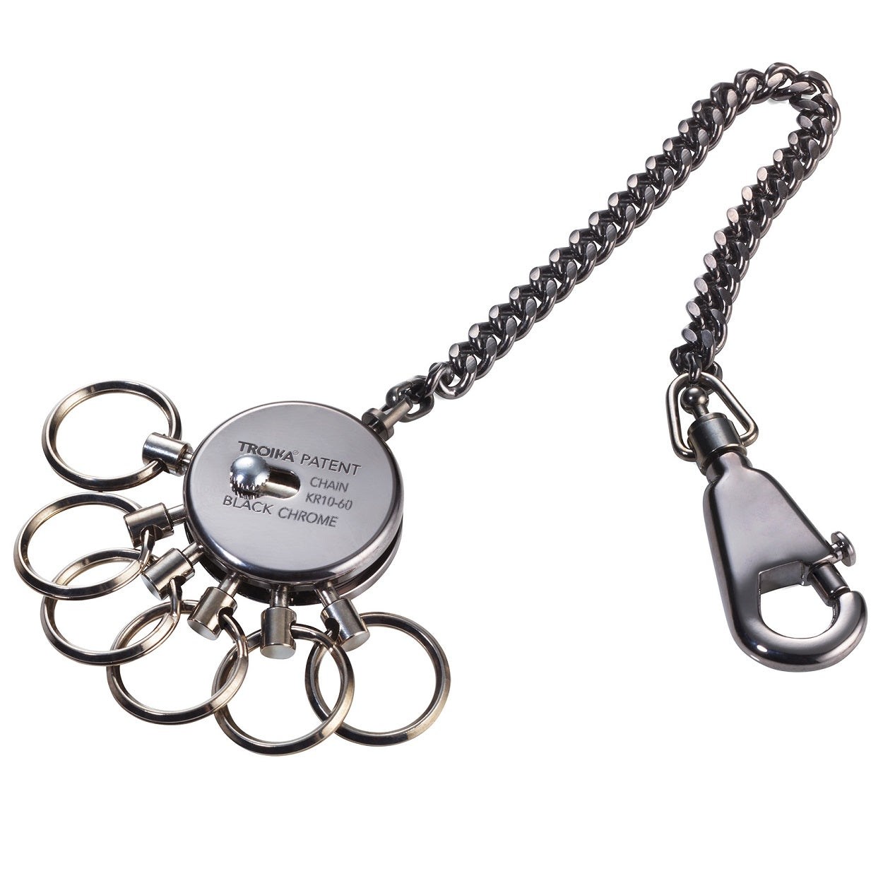 TROIKA Keyring with Chain PATENT CHAIN
