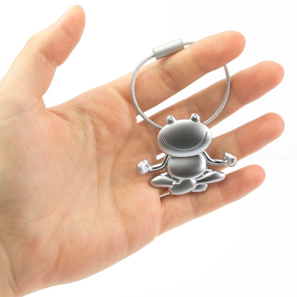 TROIKA Keyring with Yoga Frog OHMM