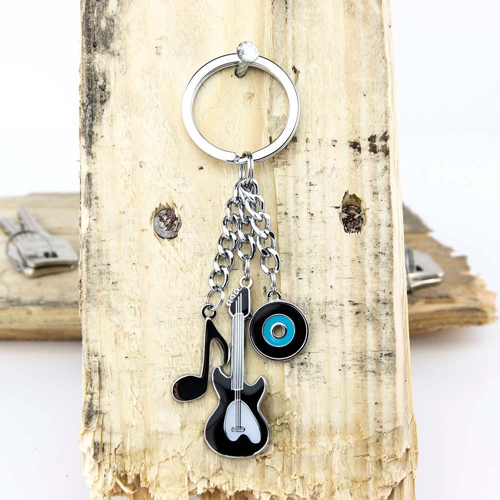 TROIKA Keyring with 3 Charms MUSIC