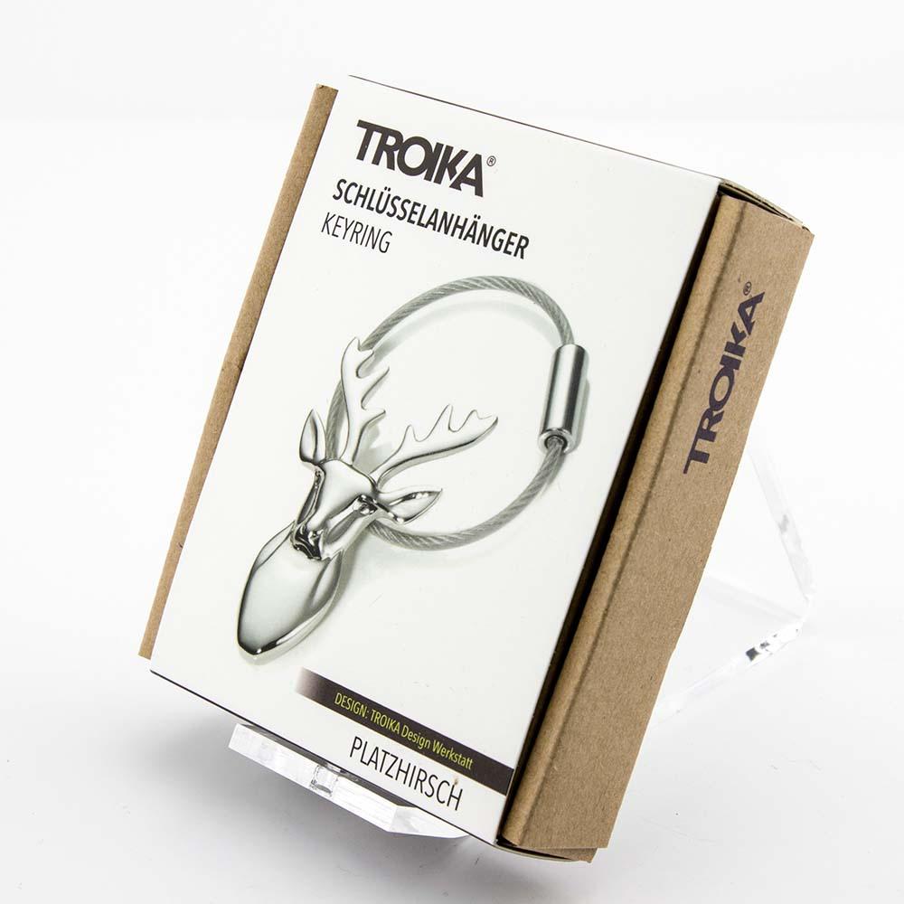 TROIKA Keyring DEER  - Silver