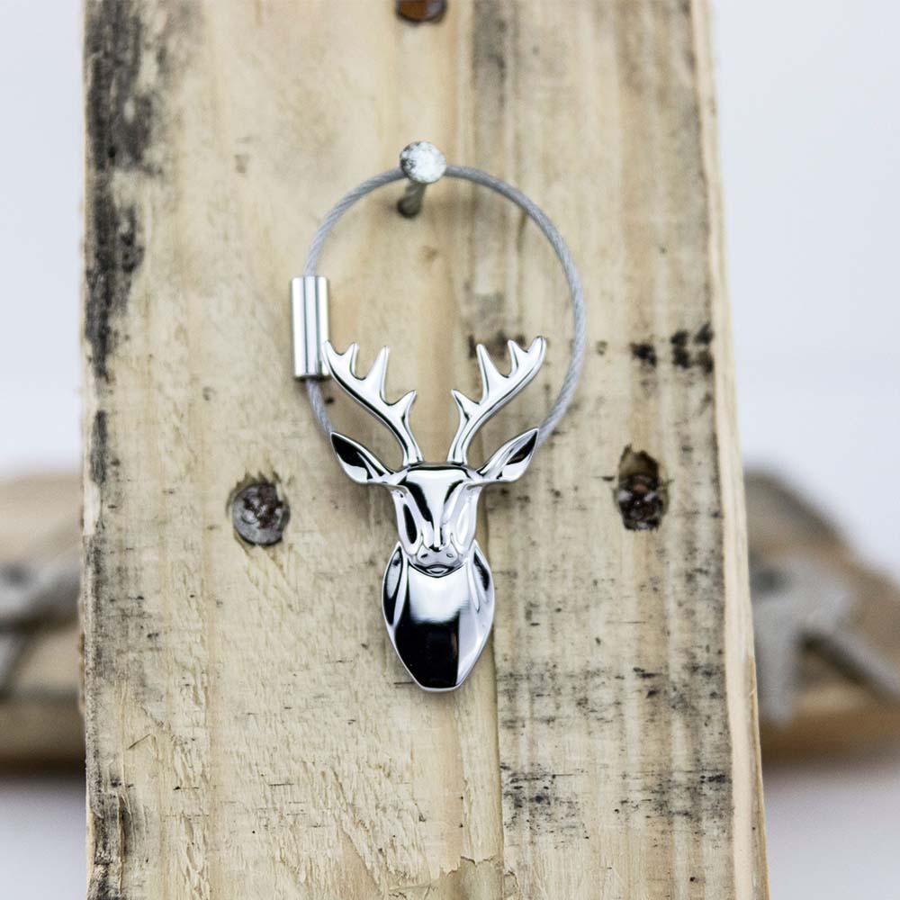 TROIKA Keyring DEER  - Silver