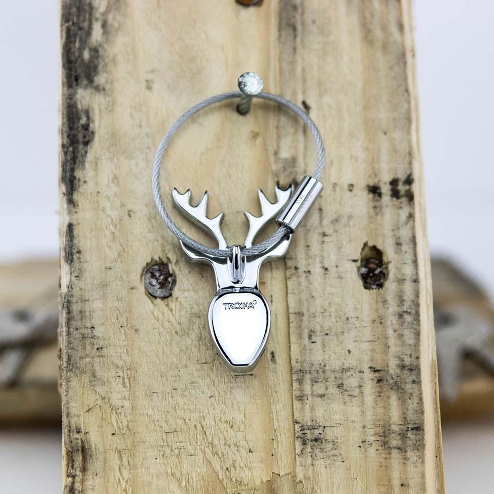 TROIKA Keyring DEER  - Silver