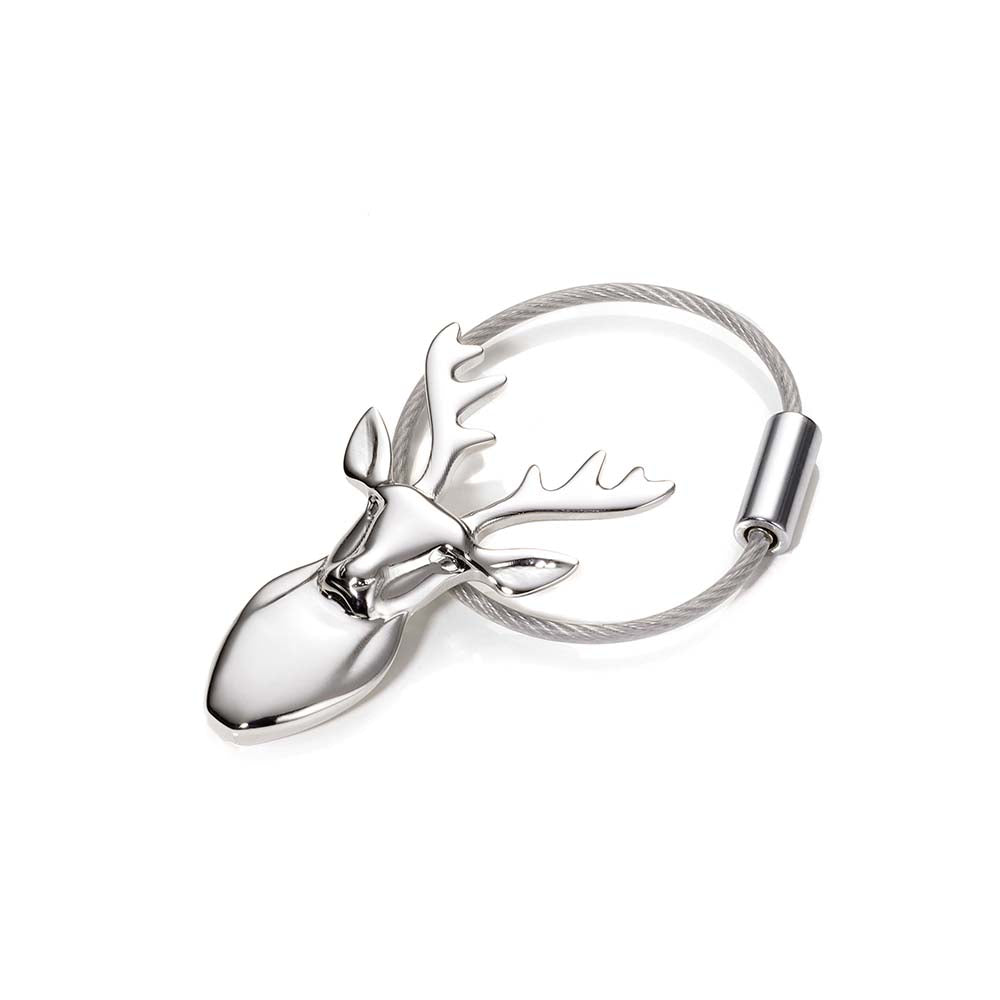 TROIKA Keyring DEER  - Silver