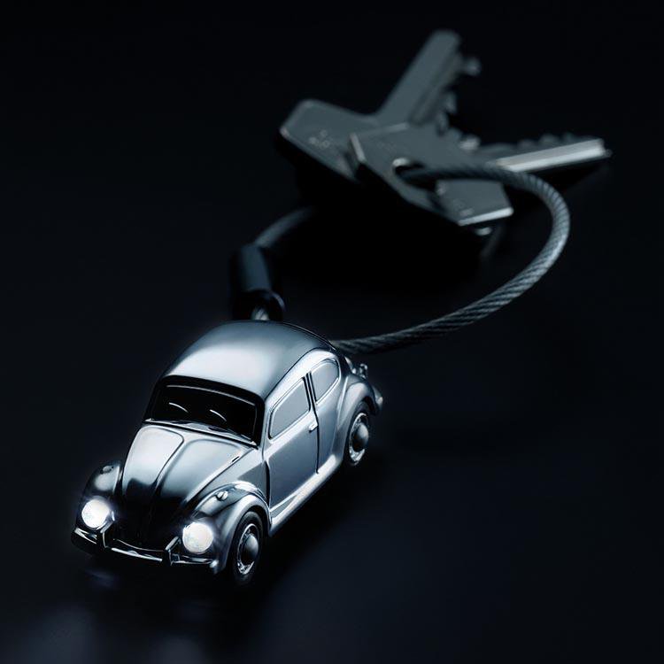TROIKA Keyring with White LED light LIGHT BEETLE 1964