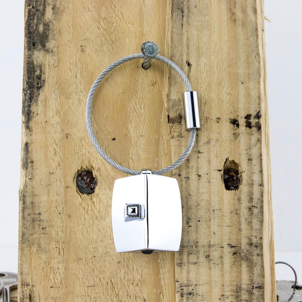TROIKA Keyring Light House – Silver Colour with LED light