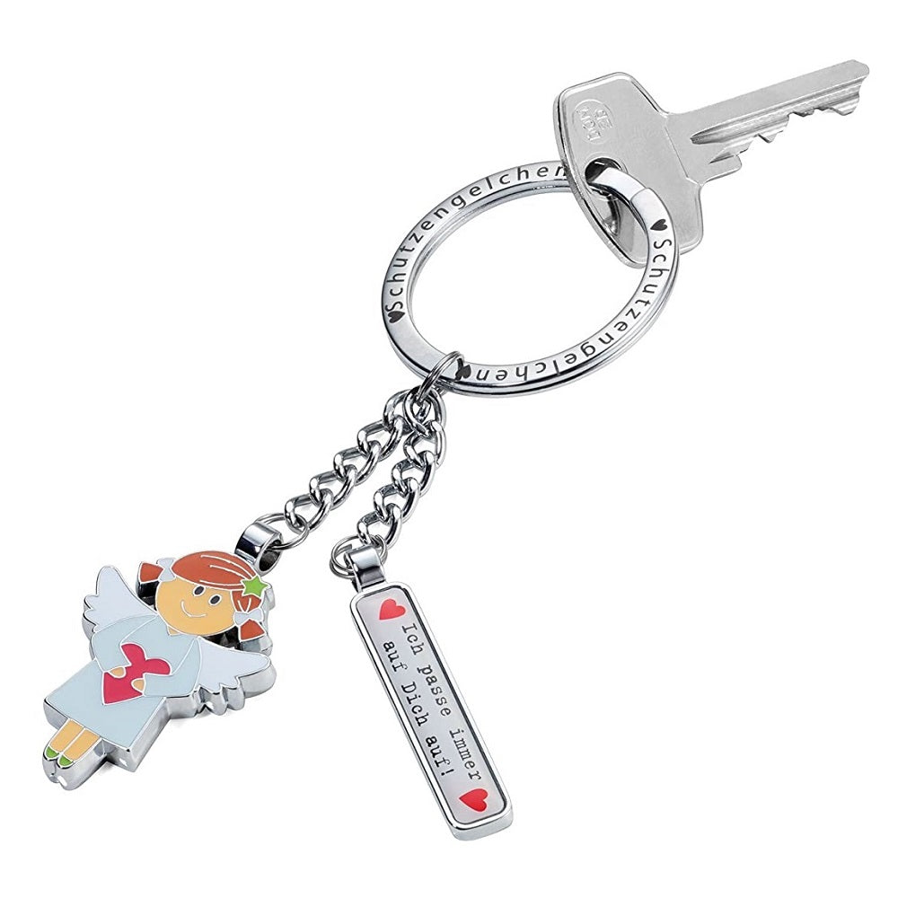 TROIKA Keyring GUARDIAN ANGEL with German Inscription - LOTTA