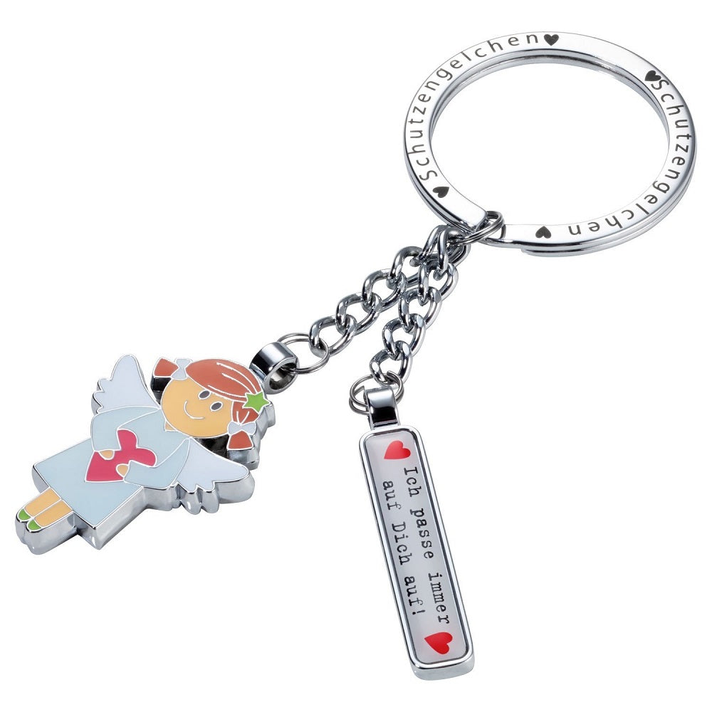 TROIKA Keyring GUARDIAN ANGEL with German Inscription - LOTTA