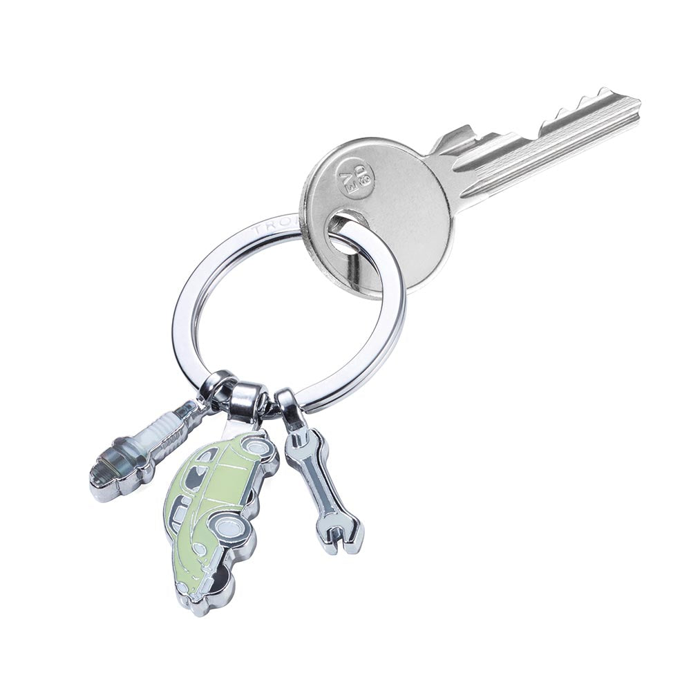 TROIKA Keyring with 3 Charms VOLKSWAGEN TYPE1 BEETLE
